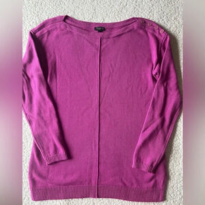 NEW Talbots fuchsia long sleeve sweater, petite small.